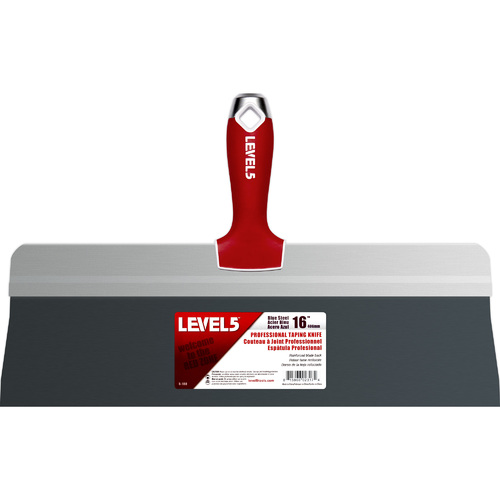 LEVEL5 16" blue steel big back taping knife - soft grip handle