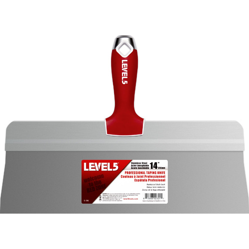 LEVEL5 14" stainless steel big back taping knife - soft grip handle