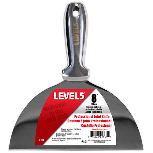 LEVEL5 8" stainless steel joint/putty knife - welded handle